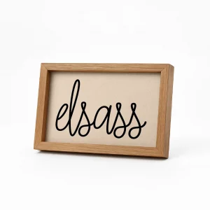 cadre alsacien elsass en toile coton naturel illustration typographique