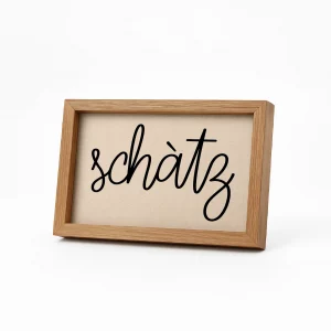 cadre alsacien schatz sur toile coton naturel illustration alsacienne