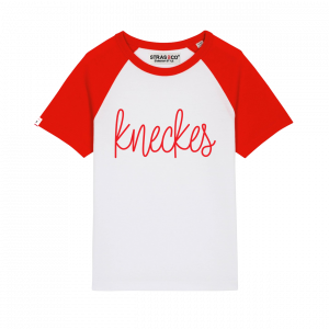 t-shirt enfant rouge et blanc kneckes strasandco édition limitée